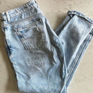 Zara “Today is the Day” Relaxed Fit Denim